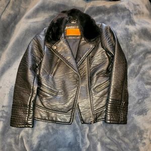 Zara faux leather biker jacket